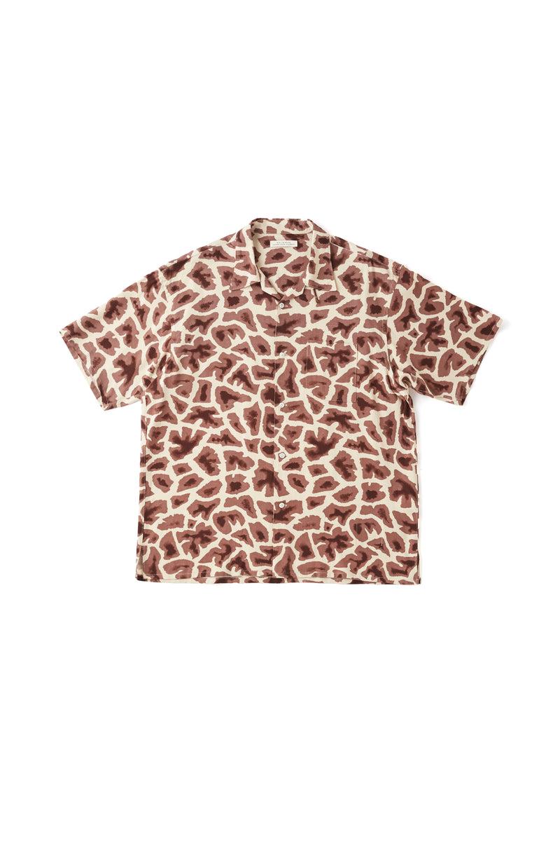 G1 ORCHARD size44 ビンテージ ORIGINAL PRINTED OPEN COLLAR SHIRTS (Giraffe) Short-sleeve - 251OJ