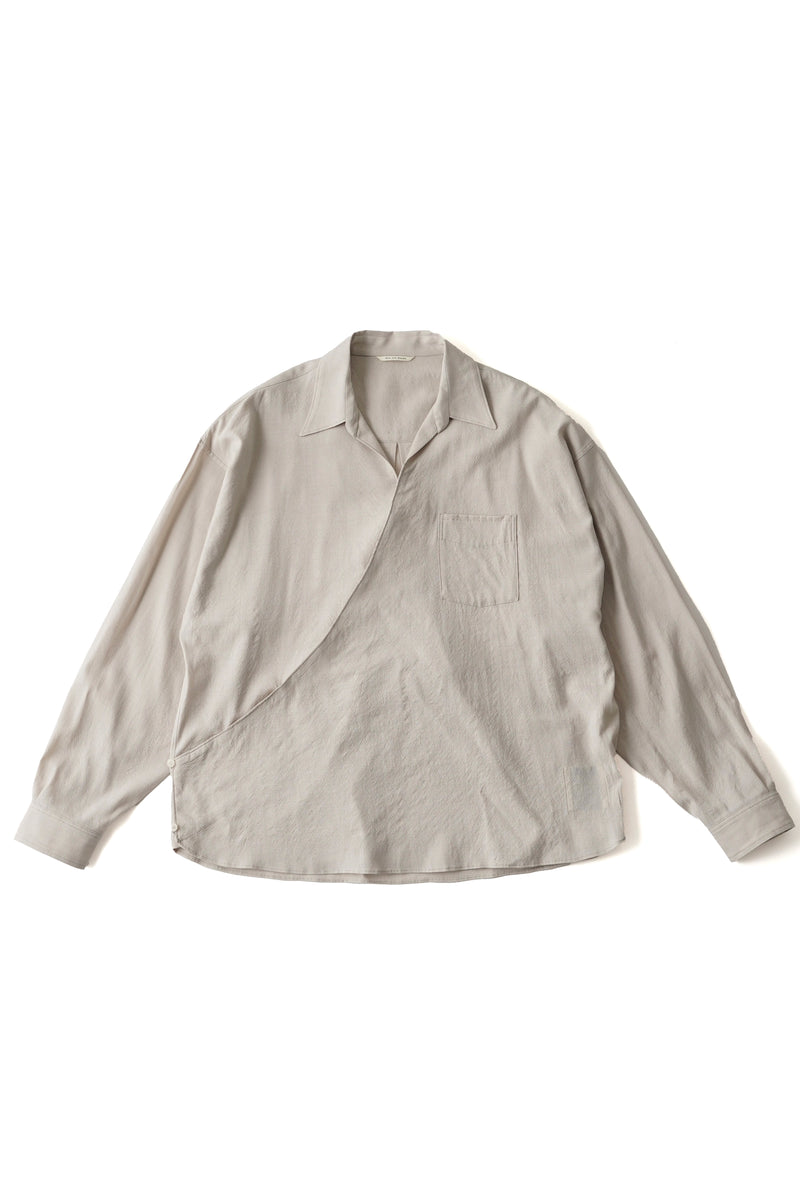 ASYMMETRY FRONT TUNIC SHIRTS (Long-Sleeve) - 261OJ-SH08 – OLD JOE