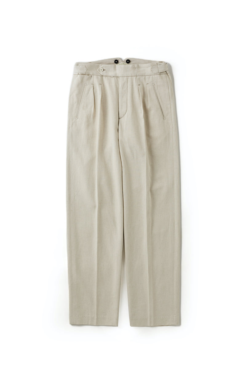 DOUBLE-PLEATED SMARTY TROUSER - 241OJ-PT02 – OLD JOE BRAND