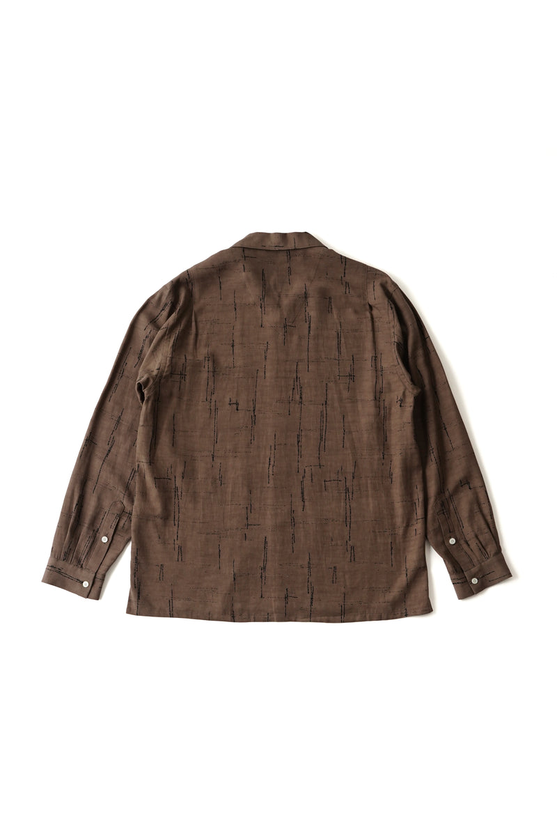 ORIGINAL PRINTED OPEN COLLAR SHIRTS (KASURI) Long-sleeve - 261OJ