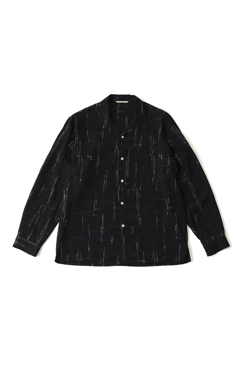 ORIGINAL PRINTED OPEN COLLAR SHIRTS (KASURI) Long-sleeve - 261OJ