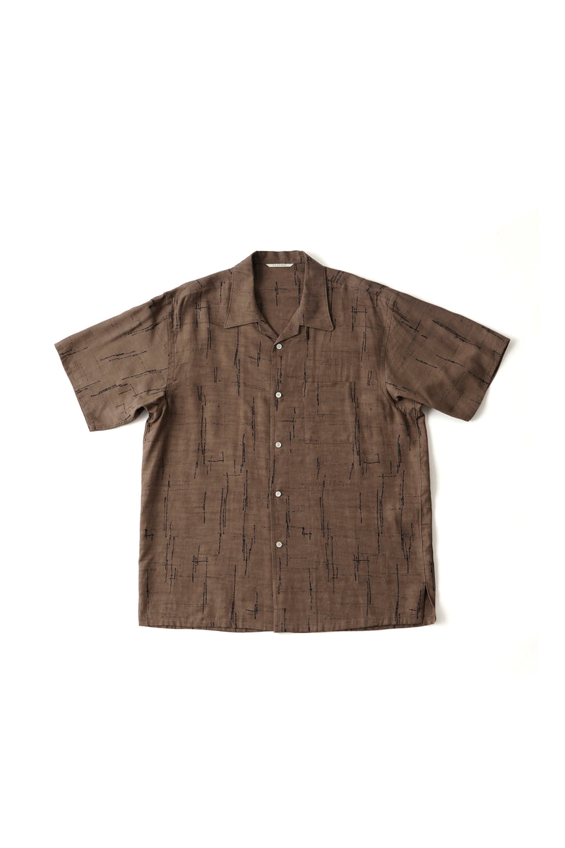 ORIGINAL PRINTED OPEN COLLAR SHIRTS (KASURI) Short-sleeve - 261OJ