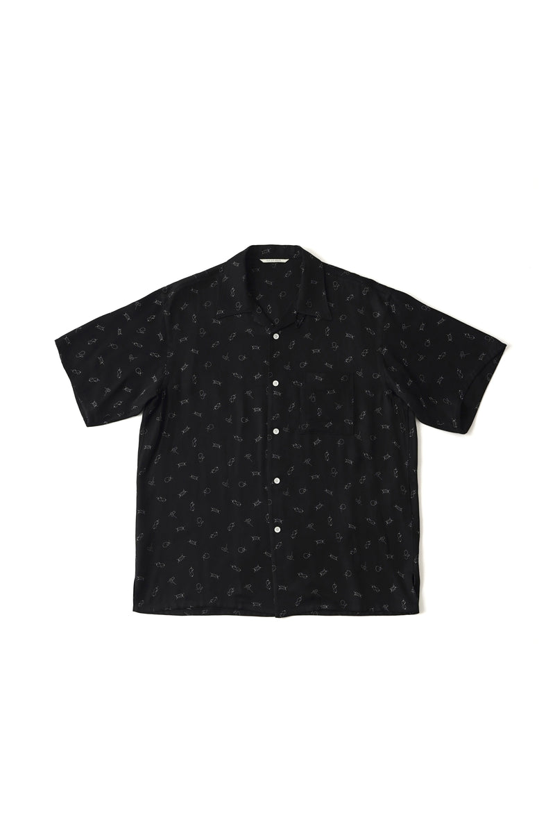 ORIGINAL PRINTED OPEN COLLAR SHIRTS (ROPE KNOT) Short-sleeve