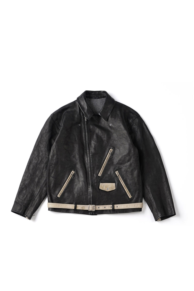PATINA HORSE-HIDE PERFECTO JACKET (Two-Tone) - 261OJ-JK24 – OLD