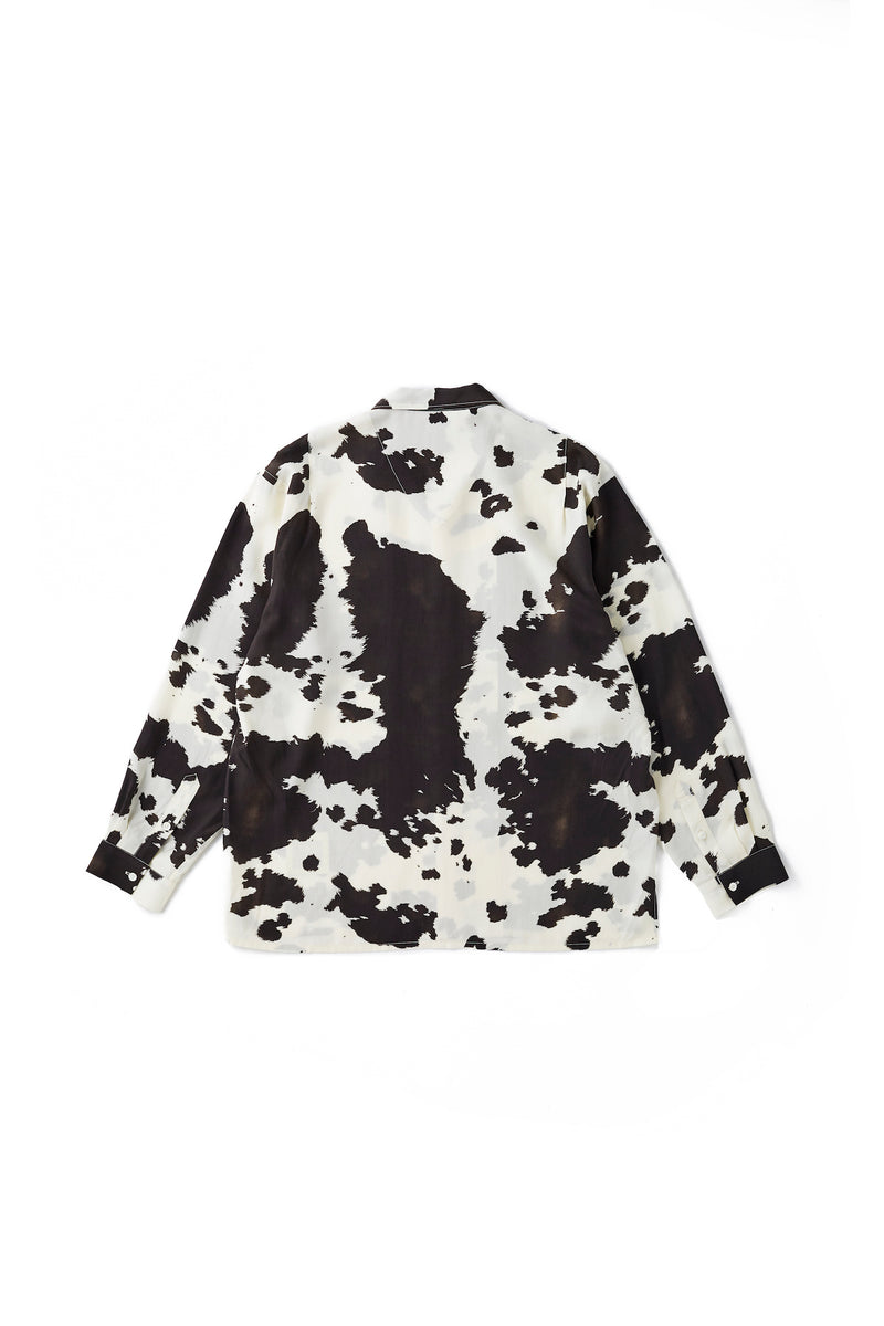 トップス OLD JOE OPEN COLLAR SHIRT COW 今日もビショップ OLD JOE ORIGINAL PRINTED OPEN COLLAR SHIRTS COW
