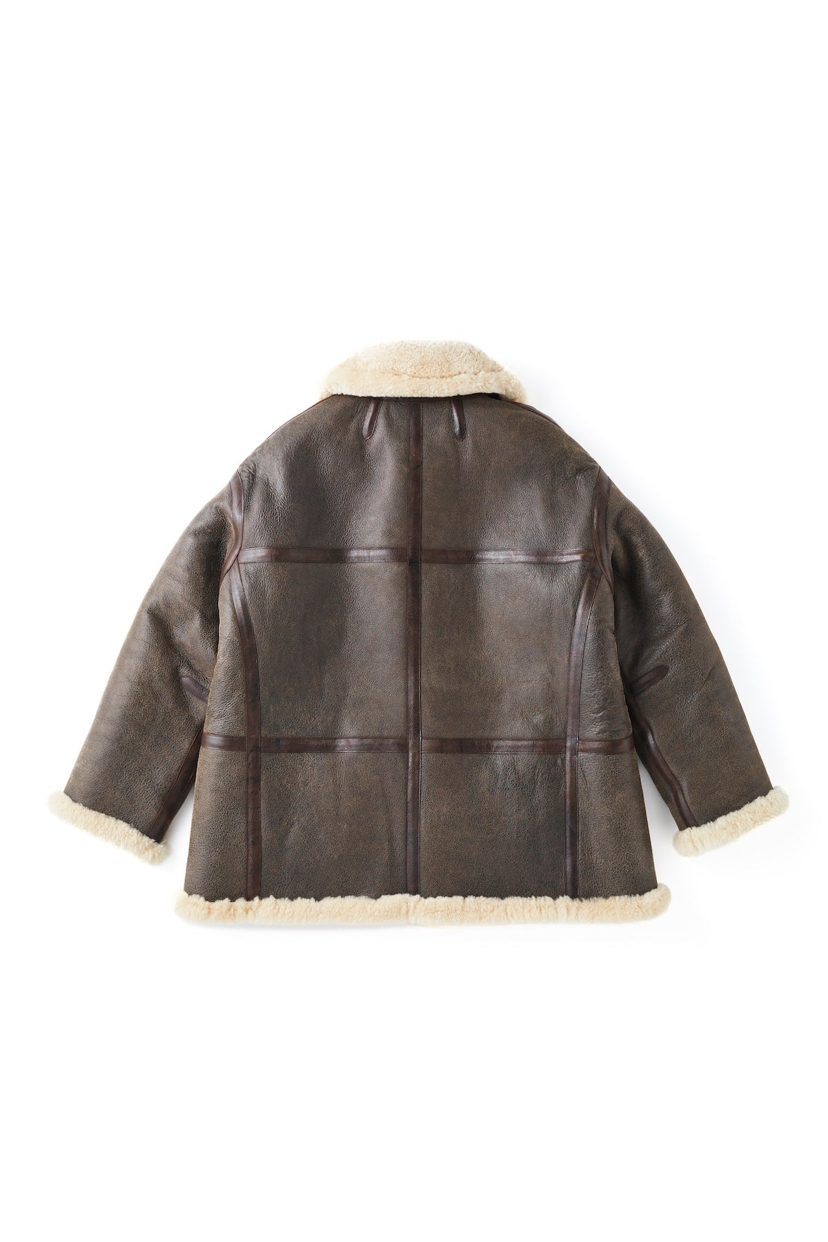 DISTRESSED SHEARLING IRVINE COAT - 242OJ-JK24