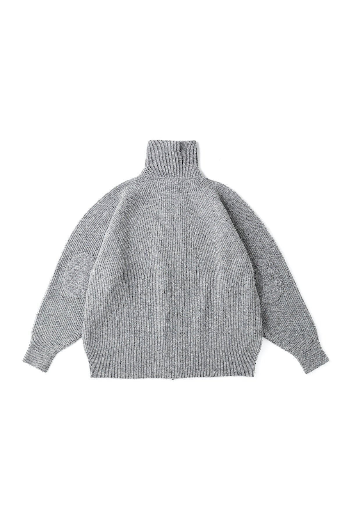 SILK NEP WOOL ZIP SWEATER - 242OJ-KN03