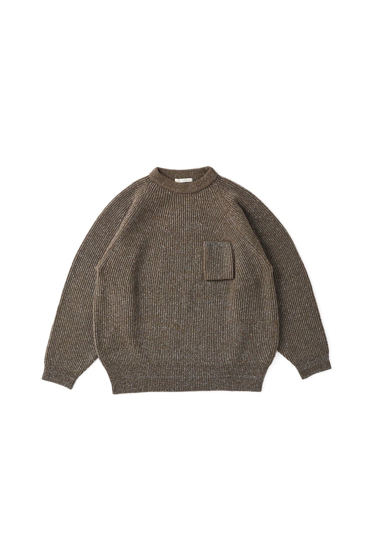 SILK NEP WOOL MOCK-NECK SWEATER - 242OJ-KN04