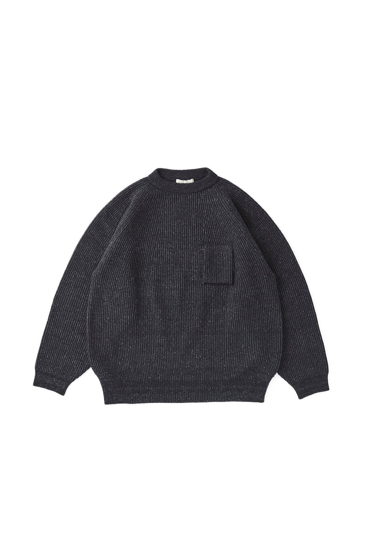 SILK NEP WOOL MOCK-NECK SWEATER - 242OJ-KN04