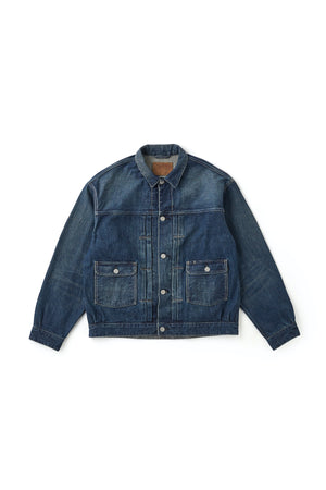 LOWER FLAP POCKET JEAN JACKET(FADE INDIGO) - 241OJ-JK05