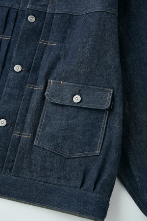 LOWER FLAP POCKET JEAN JACKET - 241OJ-JK13