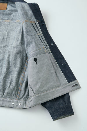 LOWER FLAP POCKET JEAN JACKET - 241OJ-JK13