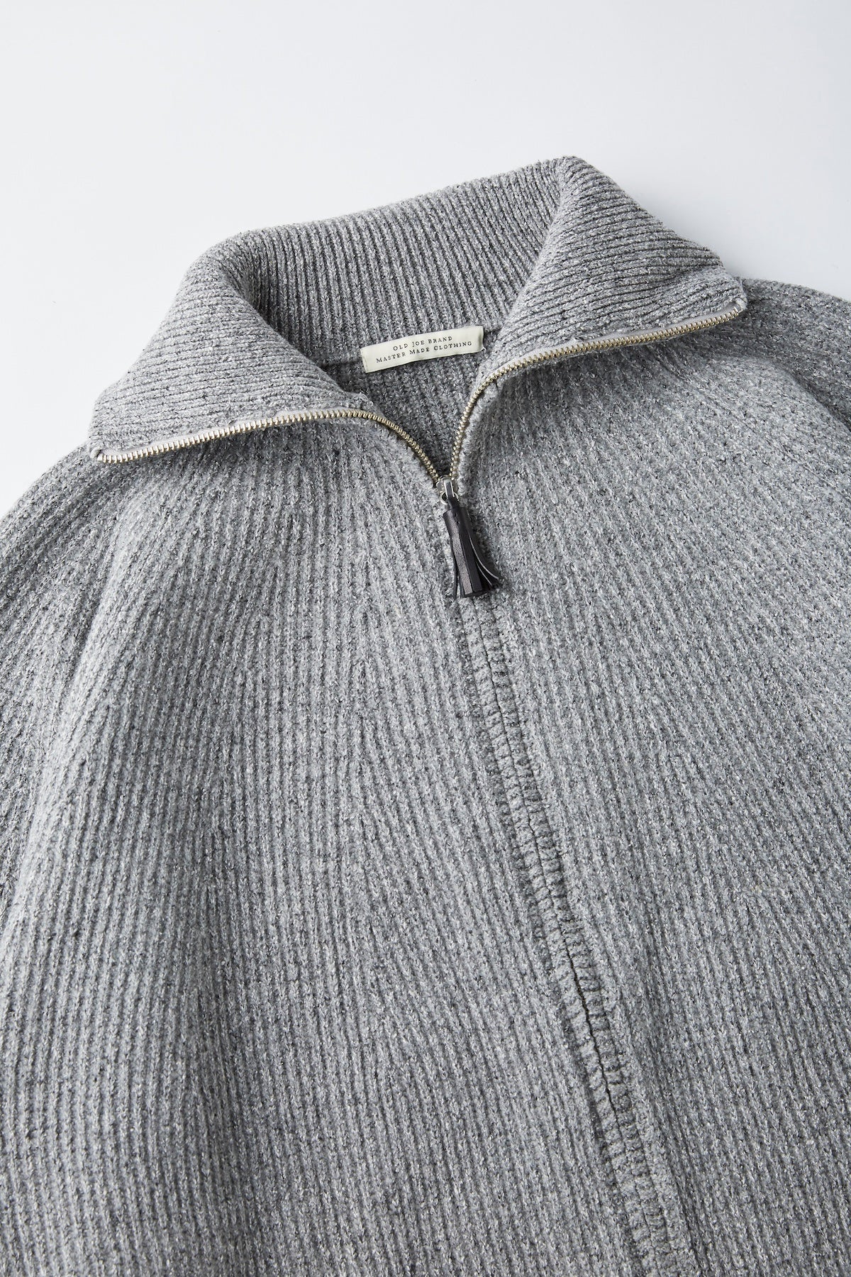 SILK NEP WOOL ZIP SWEATER - 242OJ-KN03