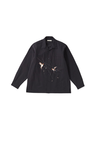 SILK NEP CLOTH SOUVENIR SHIRTS (Long-sleeve) - 251OJ-SH13