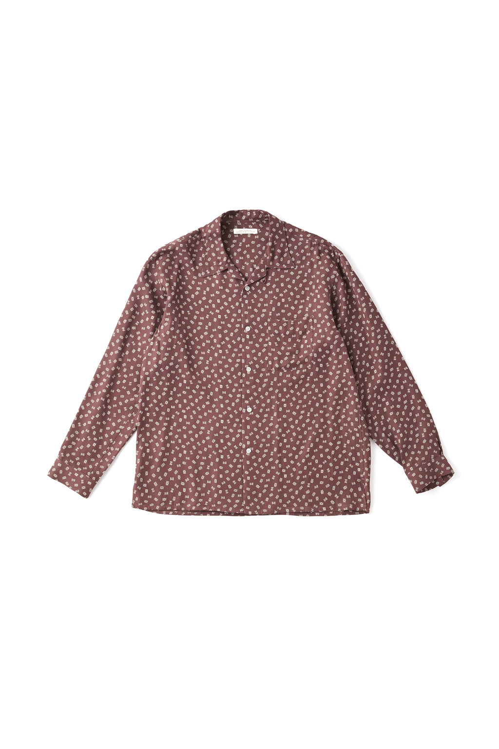 ORIGINAL PRINTED OPEN COLLAR SHIRTS (Deco Monogram) Long-sleeve - 251OJ-SH15