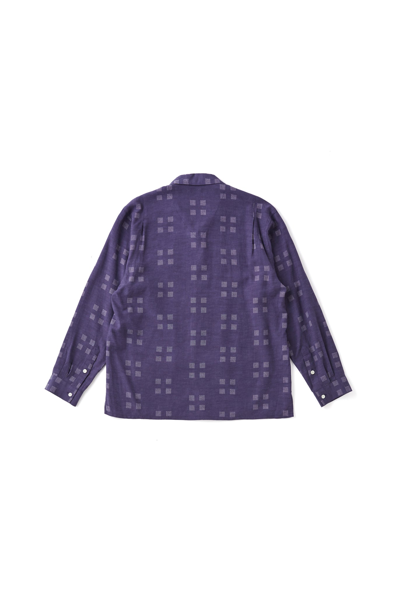 ORIGINAL PRINTED OPEN COLLAR SHIRTS (Square Dot) Long-sleeve - 251OJ-SH16