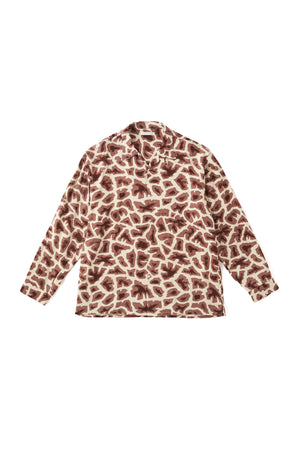 ORIGINAL PRINTED OPEN COLLAR SHIRTS (Giraffe) Long-sleeve - 251OJ-SH17