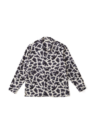 ORIGINAL PRINTED OPEN COLLAR SHIRTS (Giraffe) Long-sleeve - 251OJ-SH17