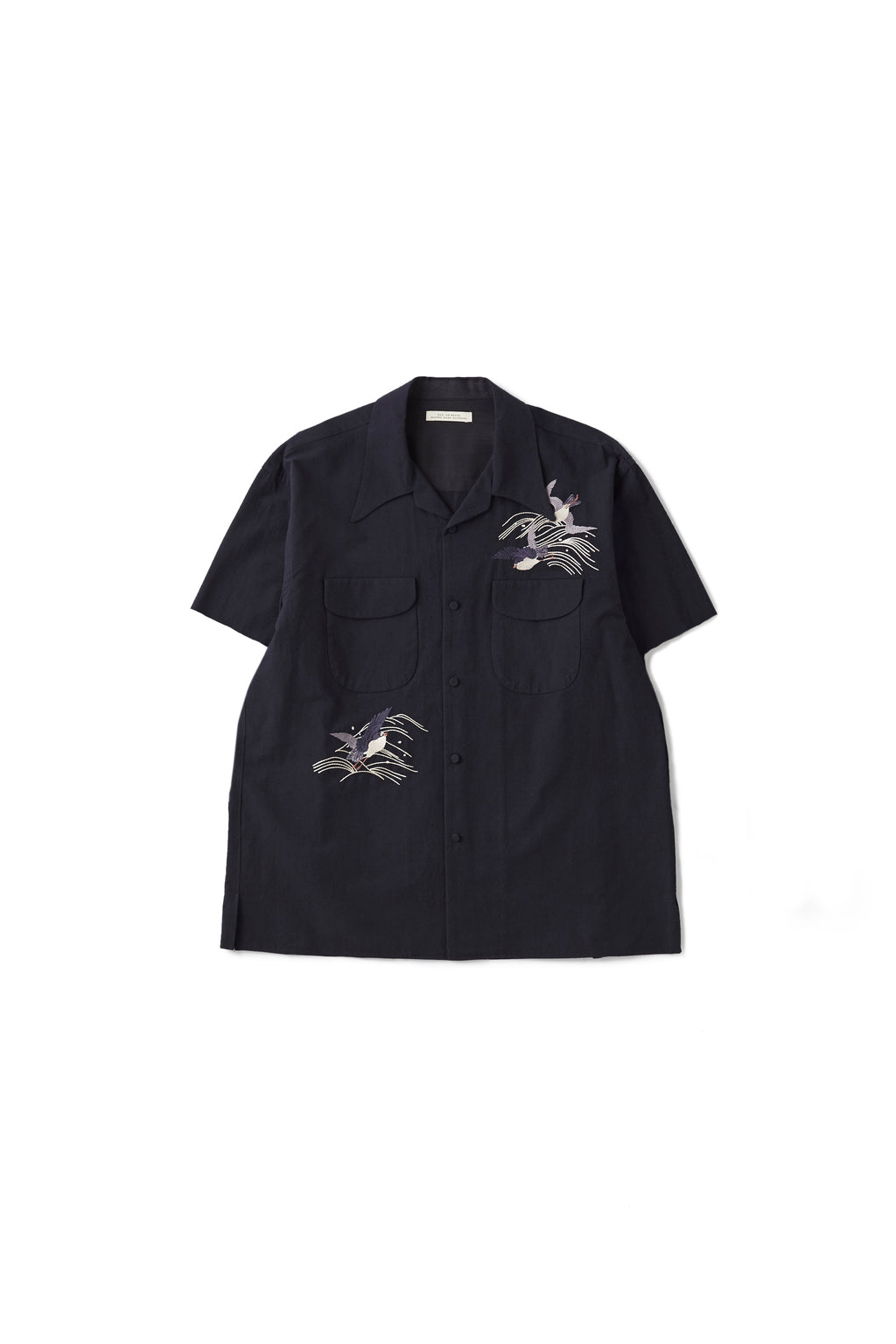 SWALLOW COLLAR NASSOU SHIRTS S/S (EMBROIDERY) - 242OJ-SH06