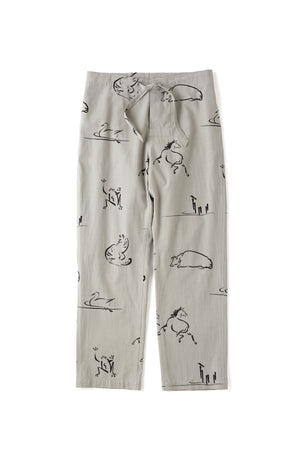 ORIGINAL PRINTED EASY TROUSER (Animal Drawing) - 251OJ-PT19