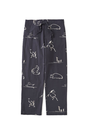 ORIGINAL PRINTED EASY TROUSER (Animal Drawing) - 251OJ-PT19