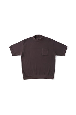 MOCK-NECK NEP RIBED TOPS - 251OJ-CT09