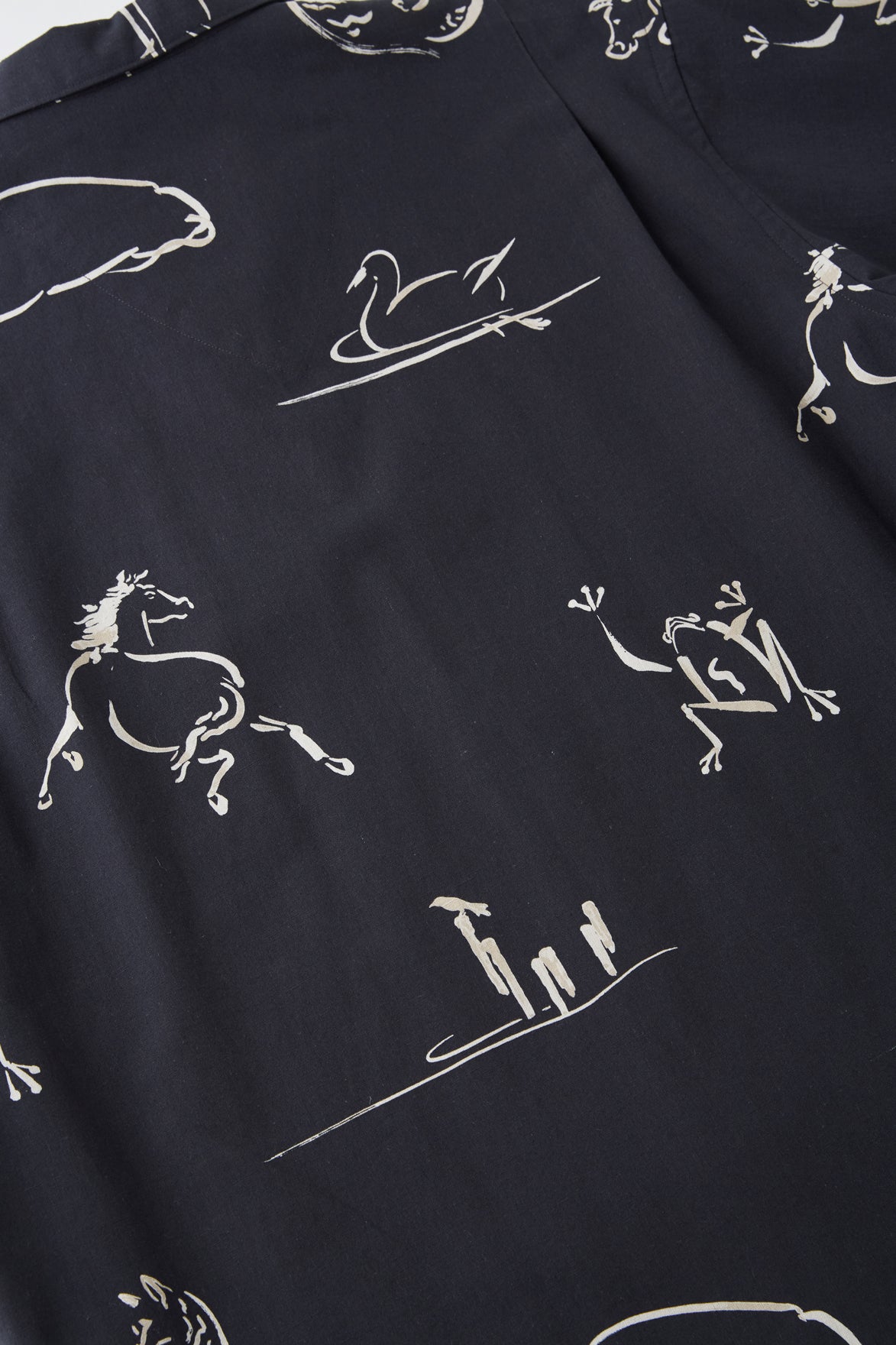 ORIGINAL PRINTED OPEN COLLAR SHIRTS (Animal Drawing) Short-sleeve - 251OJ-SH22