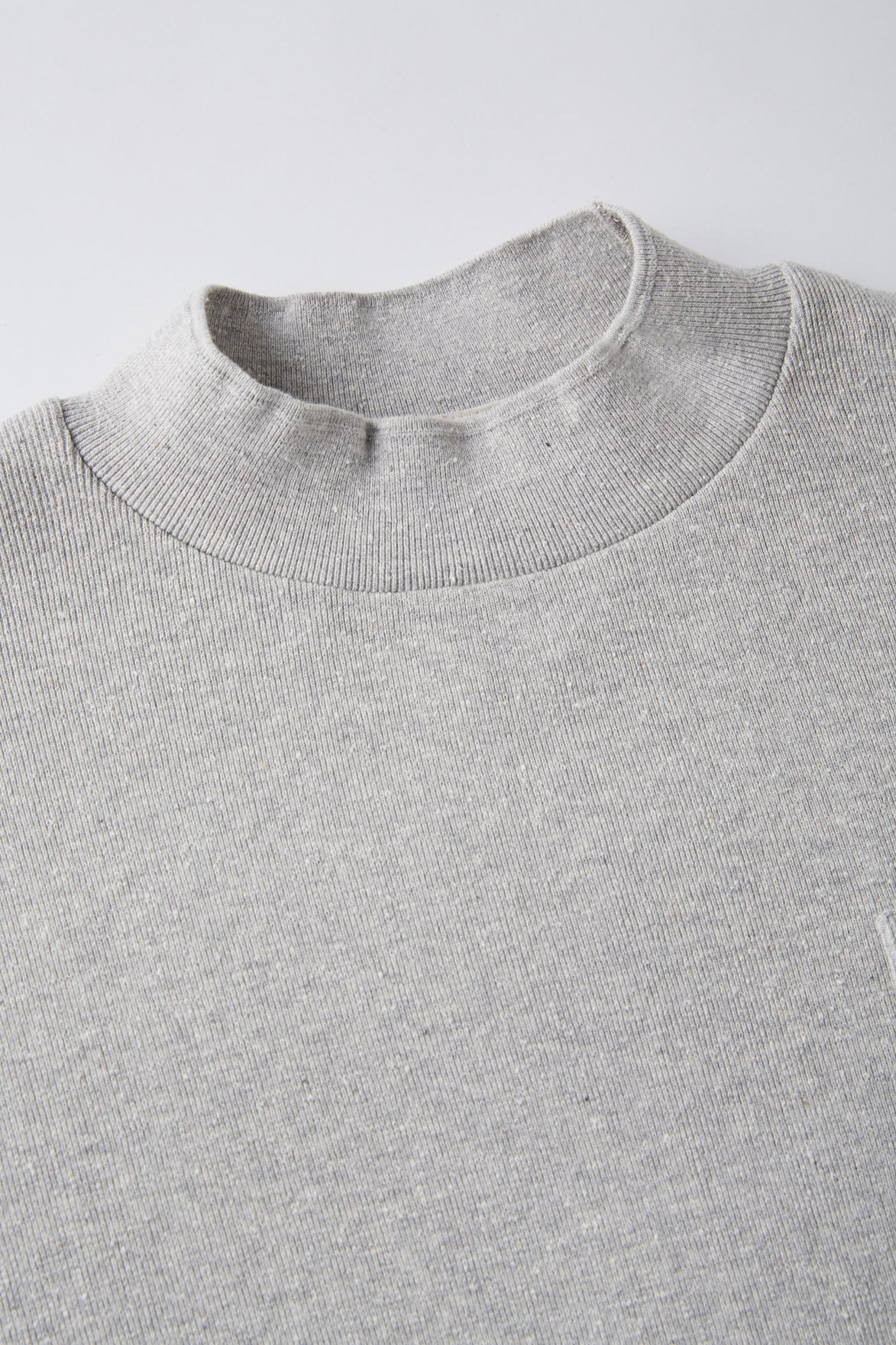 MOCK-NECK NEP RIBED TOPS - 251OJ-CT09