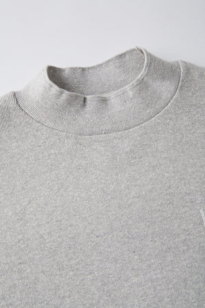 MOCK-NECK NEP RIBED TOPS - 251OJ-CT09