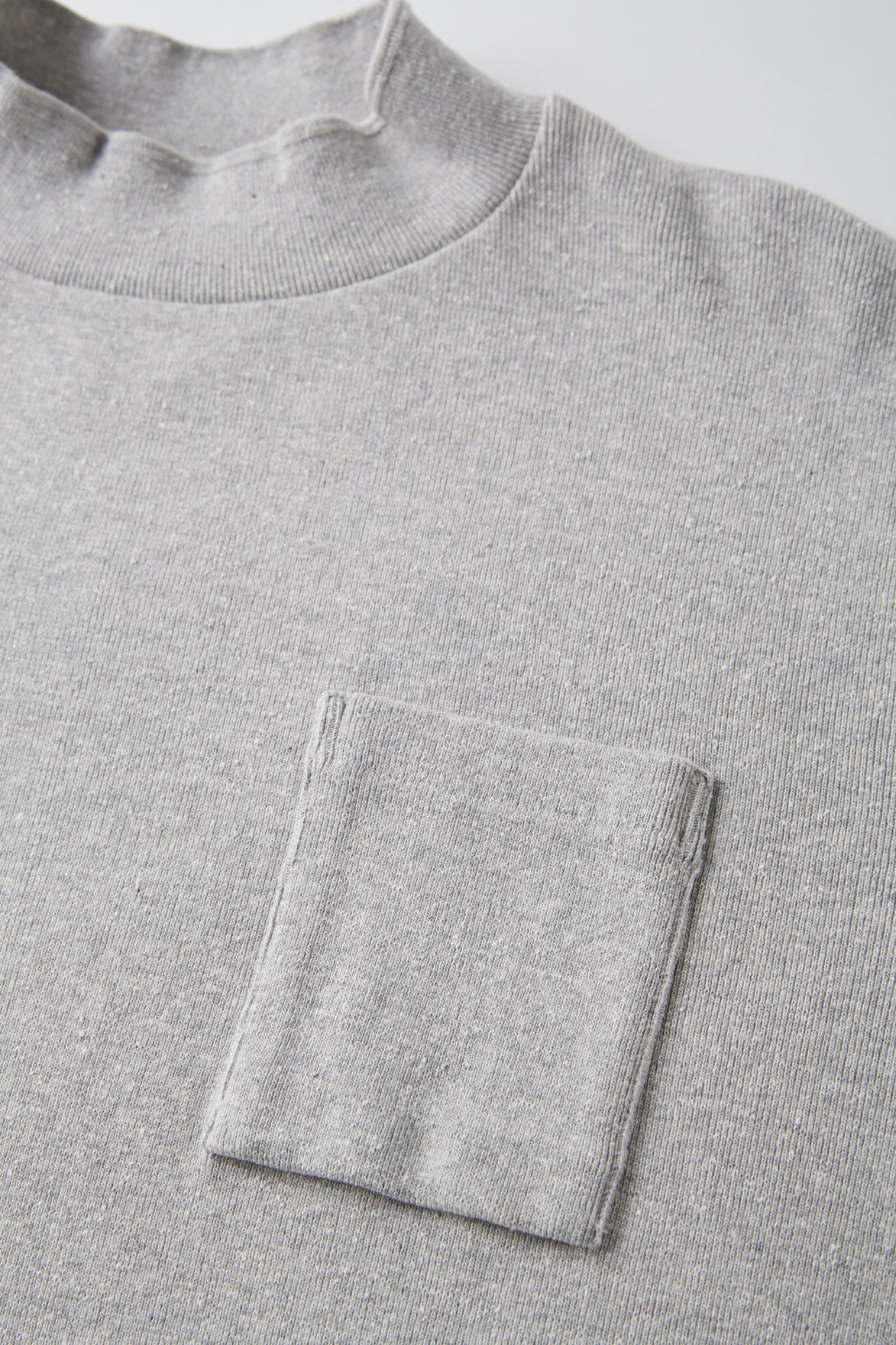 MOCK-NECK NEP RIBED TOPS - 251OJ-CT09