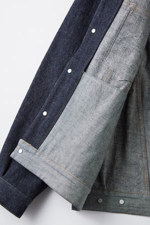CURVED FLAP JEAN JACKET - 251OJ-JK17