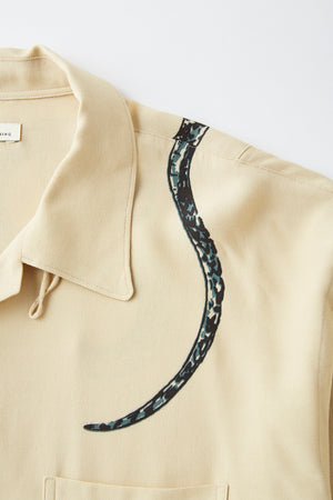 ORIGINAL PRINTED OPEN COLLAR SHIRTS “Hebi” Short-sleeve - 251OJ-SH26