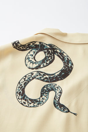 ORIGINAL PRINTED OPEN COLLAR SHIRTS “Hebi” Long-sleeve - 251OJ-SH25