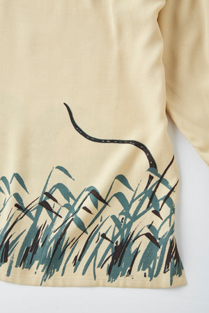 ORIGINAL PRINTED OPEN COLLAR SHIRTS “Hebi” Long-sleeve - 251OJ-SH25