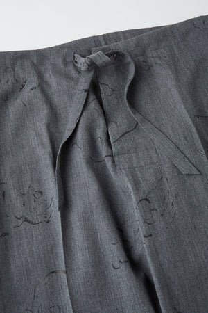 ORIGINAL PRINTED EASY TROUSER (Animal Drawing) - 252OJ-PT06