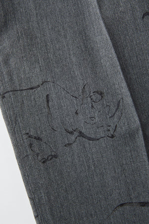 ORIGINAL PRINTED EASY TROUSER (Animal Drawing) - 252OJ-PT06