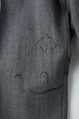 ORIGINAL PRINTED EASY TROUSER (Animal Drawing) - 252OJ-PT06