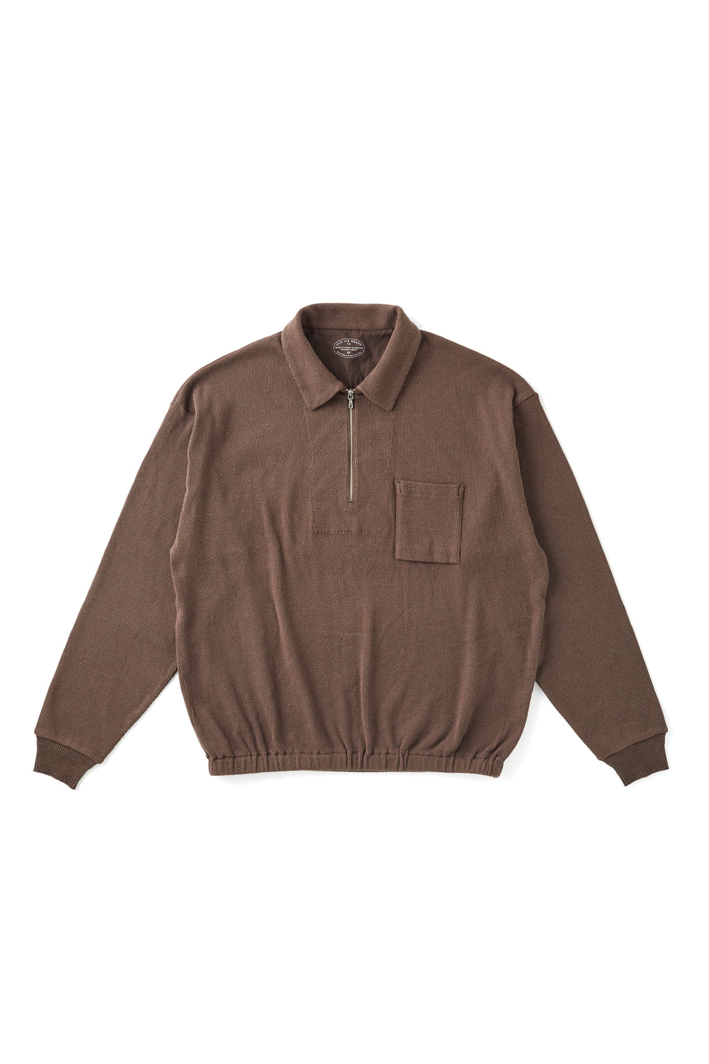 QUATER ZIP SILK NEP RIBED SHIRTS - 252OJ-CT04