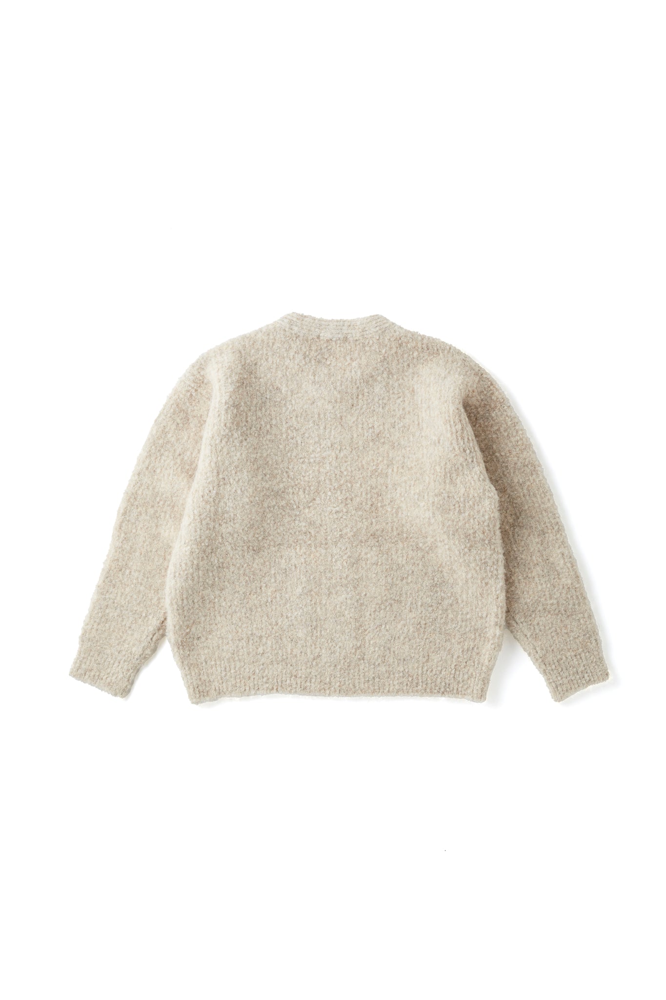 BOUCLE ALPAKA V-NECK SWEATER - 252OJ-KN04