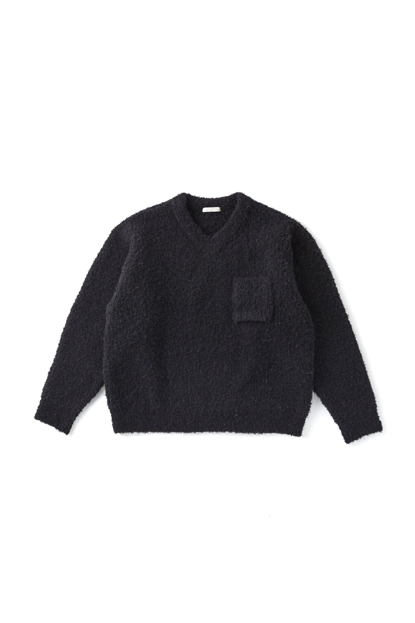 BOUCLE ALPAKA V-NECK SWEATER - 252OJ-KN04