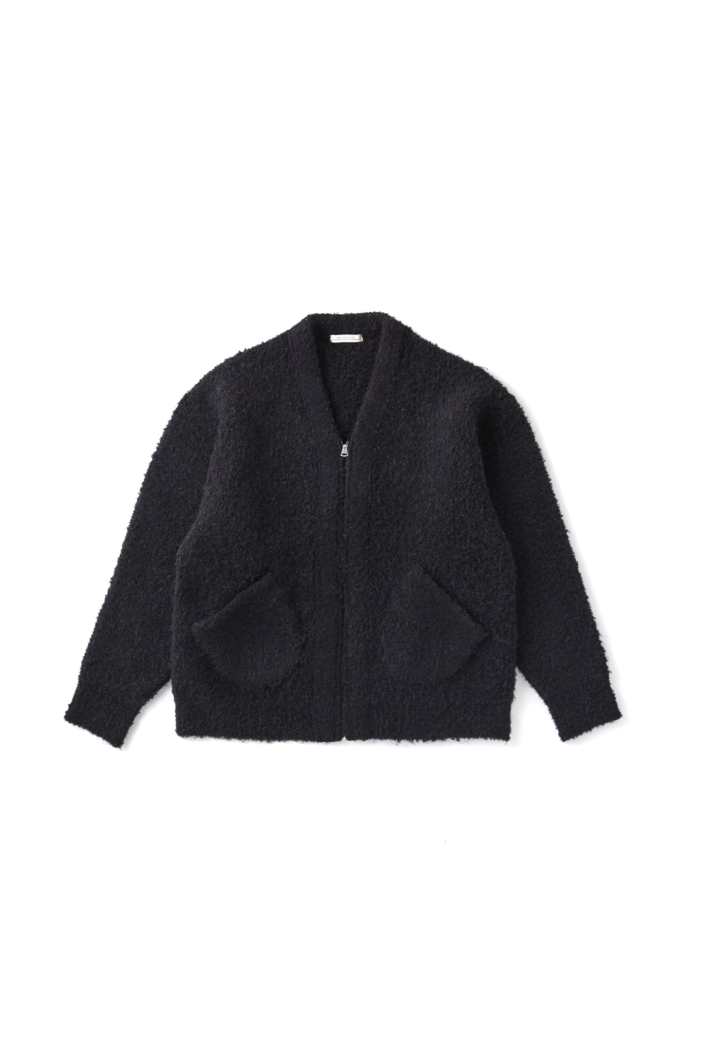 BOUCLE ALPAKA ZIP CARDIGAN - 252OJ-KN05