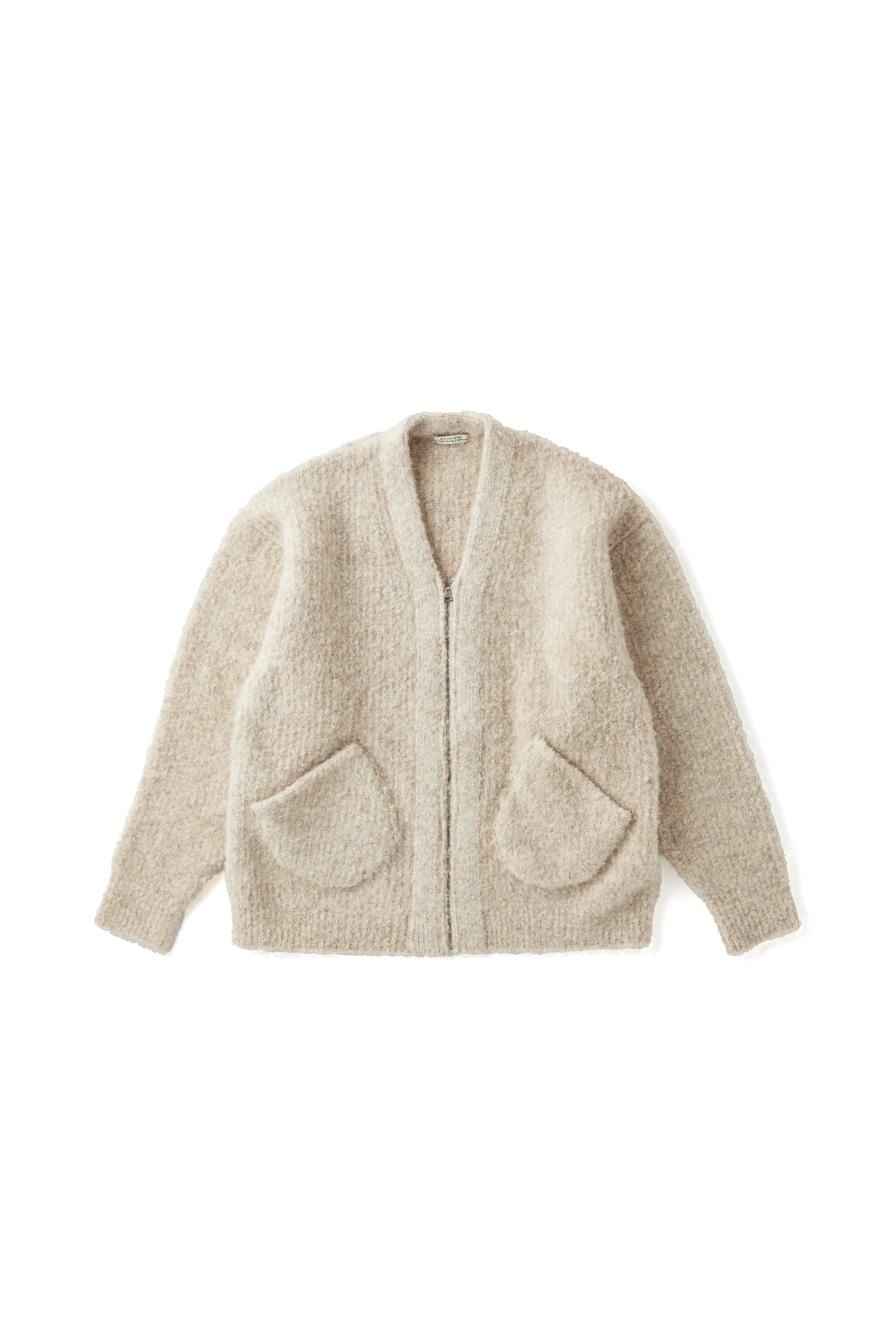 BOUCLE ALPAKA ZIP CARDIGAN - 252OJ-KN05