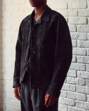 PATINA HORSE-HIDE JEAN JACKET (ROUGH OUT) - 242OJ-JK28