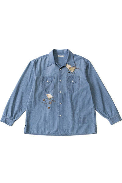SWALLOW COLLAR SPORTS SHIRTS Long-sleeve (Hiyoko) - 261OJ-SH01 