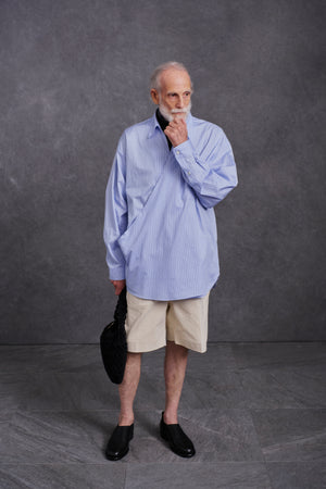 ASYMMETRY FRONT TUNIC SHIRTS (Long-Sleeve) - 251OJ-SH08