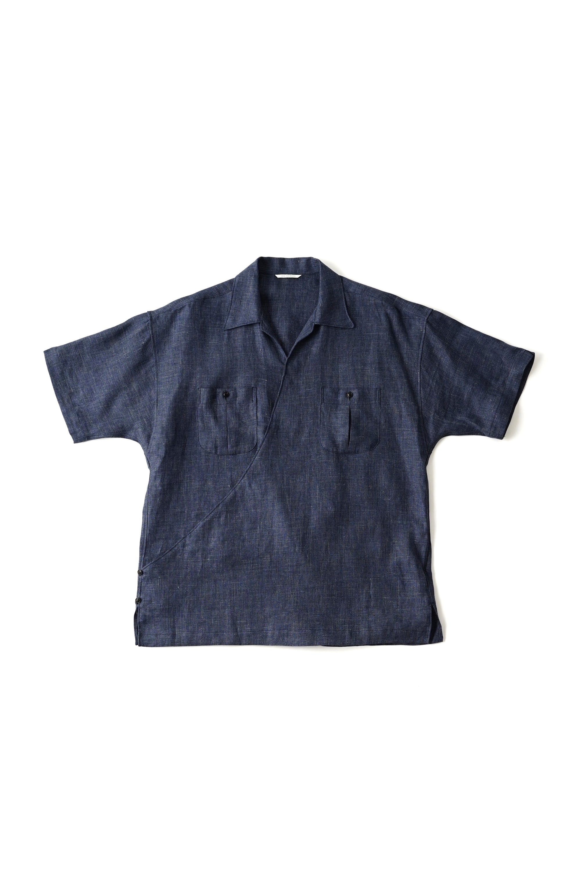 ASYMMETRY FRONT TUNIC SHIRTS (Short-Sleeve) - 261OJ-SH12 – OLD JOE