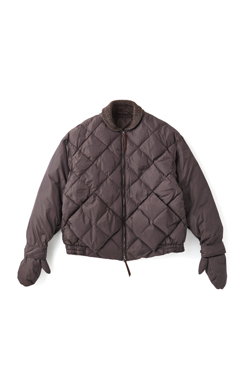 HIGH-COUNT SILK MITTEN PUFF JACKET - 252OJ-JK13