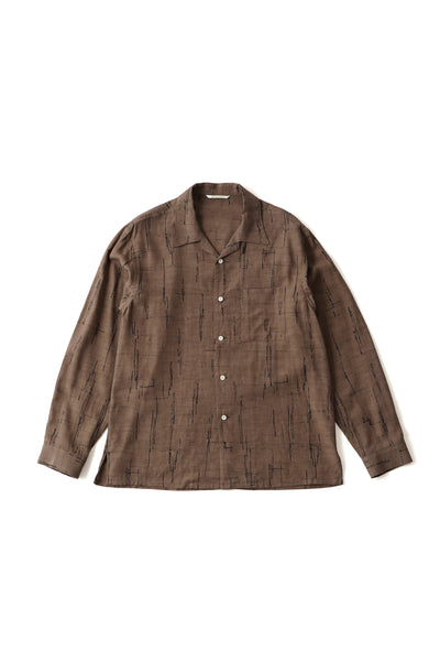 UNDER COVER 96aw wire期　サイクリングシャツ ORIGINAL PRINTED OPEN COLLAR SHIRTS (KASURI) Long-sleeve - 261OJ