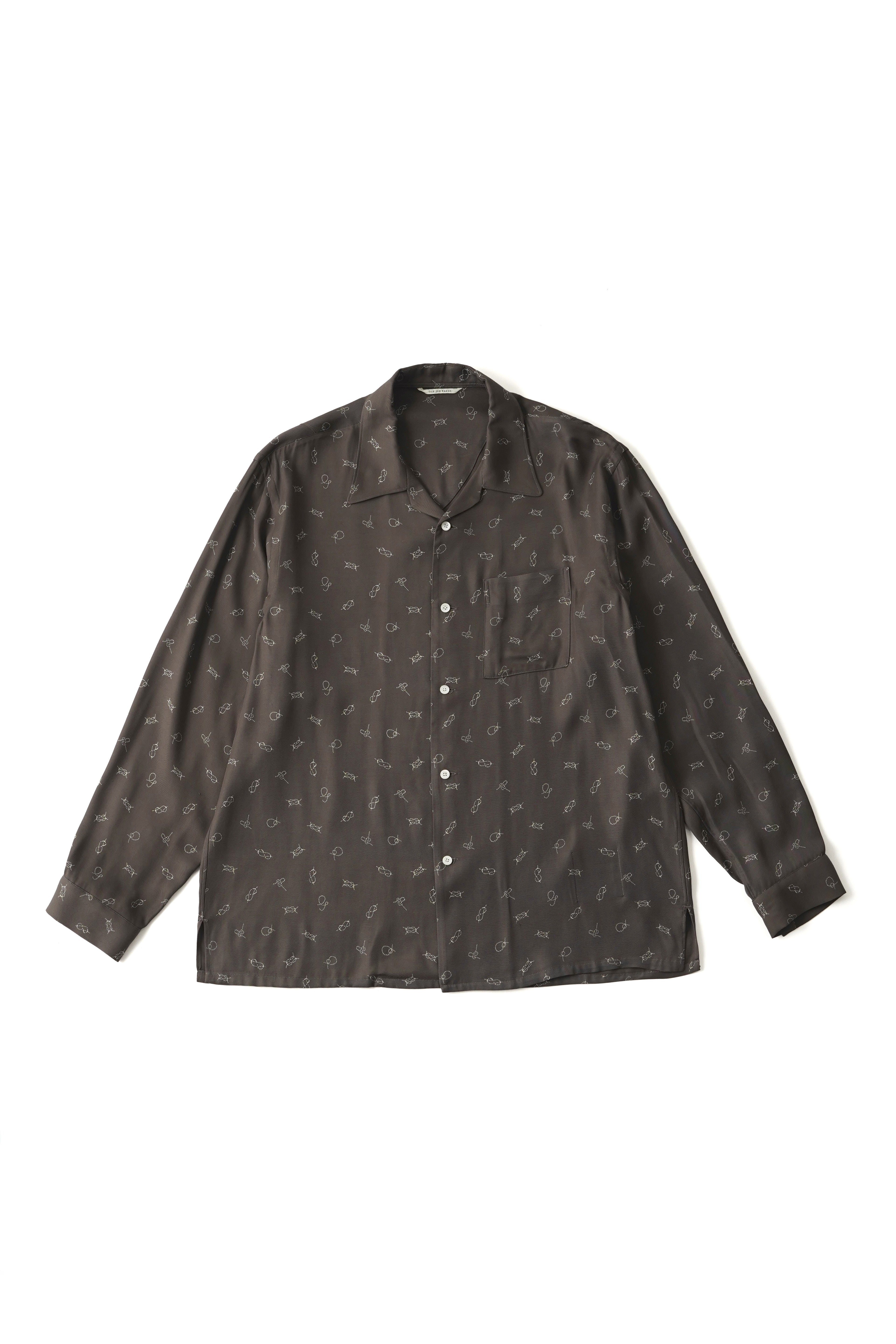 ORIGINAL PRINTED OPEN COLLAR SHIRTS (ROPE KNOT) Long-sleeve