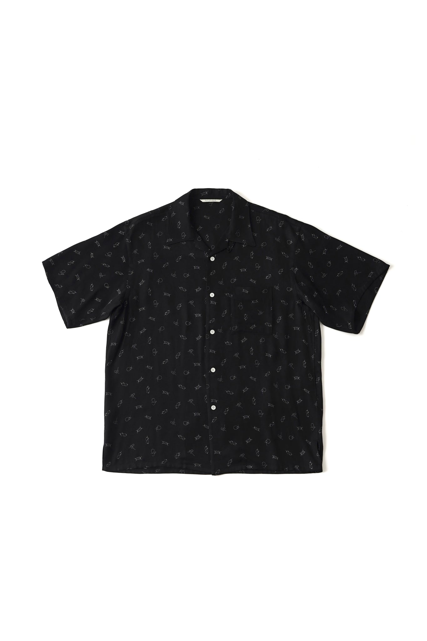 ORIGINAL PRINTED OPEN COLLAR SHIRTS (ROPE KNOT) Short-sleeve